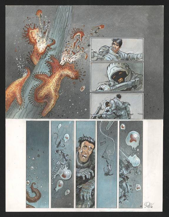 Serge Pell&eacute; - Orbital, Contacts, Planche originale n&deg;46