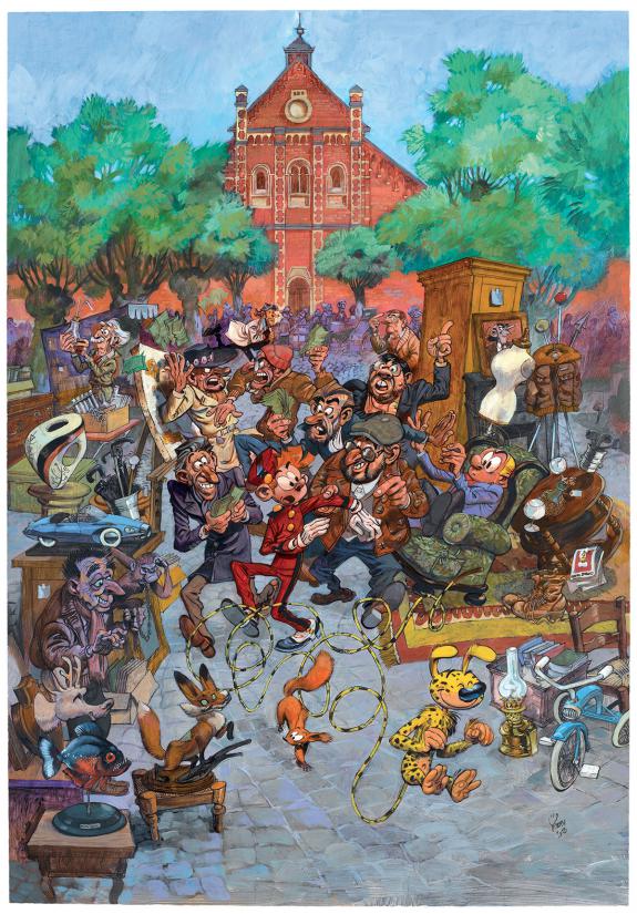 Yoann - Spirou et Fantasio, illustration originale intitul&eacute;e