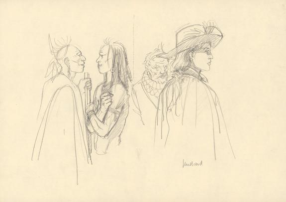 Andr&eacute; Juillard - Plume aux Vents, Illustration originale