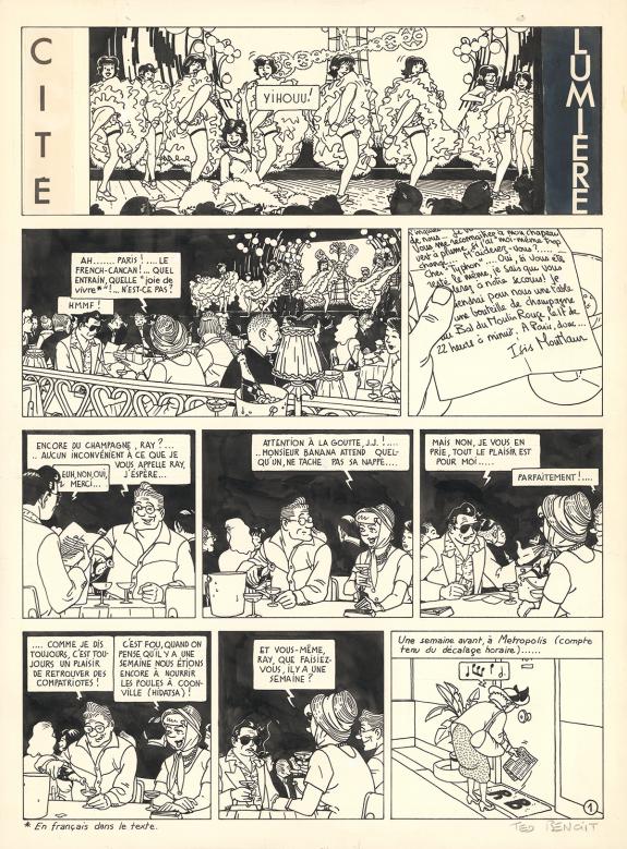 Ted Benoit - Ray Banana, Cit&eacute; lumi&egrave;re, Planche originale n&deg;1