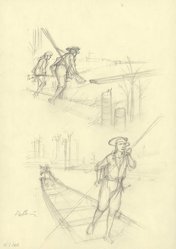 Patrice Pellerin - L'&Eacute;pervier, Illustration originale