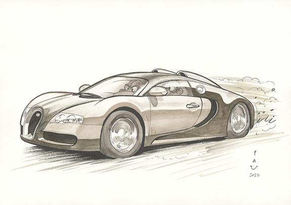 Pau  - Curtiss Hill, Illustration originale in&eacute;dite