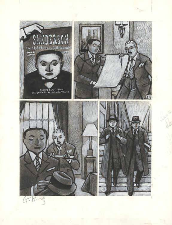 Jean-Claude G&ouml;tting - La Malle Sanderson, Planche originale 