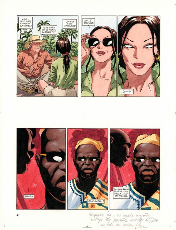 Ana Miralles - Djinn, Fièvres, Planche originale n°46 accomp