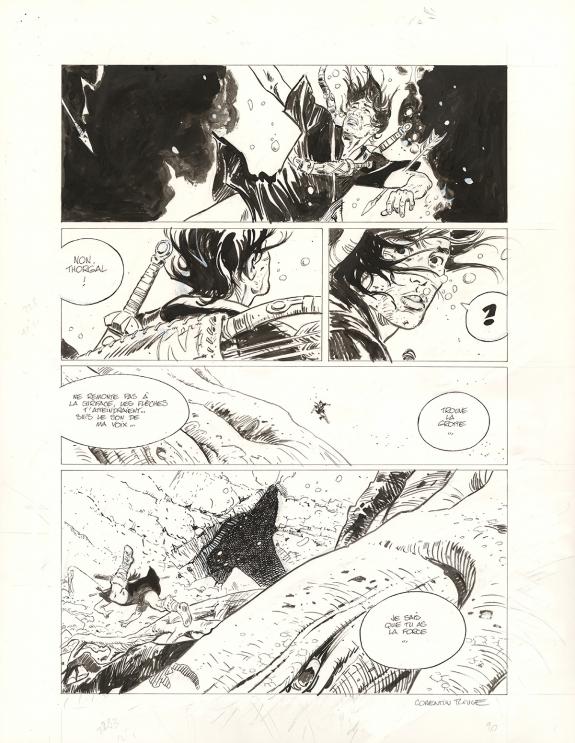 Corentin Rouge - Thorgal Saga, Wendigo, Planche originale n&deg;