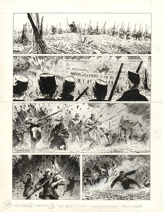 Steve Cuzor - Le Combat d'Henry Fleming, Planche originale n