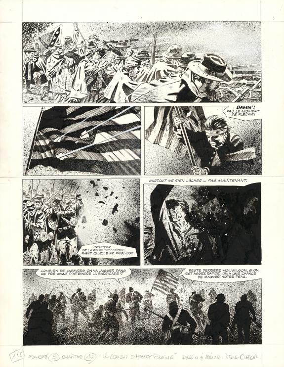 Steve Cuzor - Le Combat d'Henry Fleming, Planche originale n