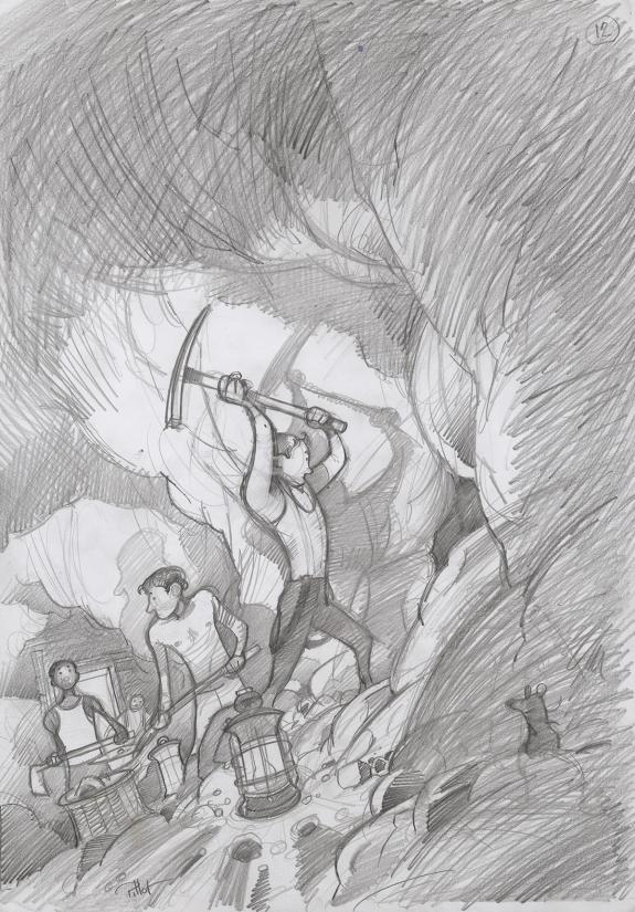 Fr&eacute;d&eacute;ric Pillot - Deux ans de vacances, Crayonn&eacute; pr&eacute;paratoir