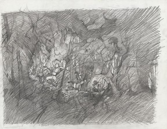 Fr&eacute;d&eacute;ric Pillot - Deux ans de vacances, Crayonn&eacute; pr&eacute;paratoir