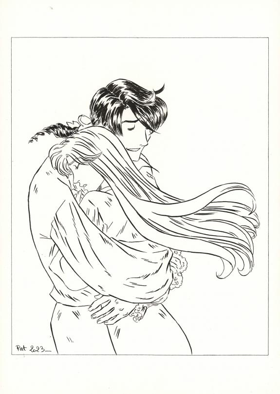 Patricia  Lyfoung  - La Rose &eacute;carlate , Illustration origina