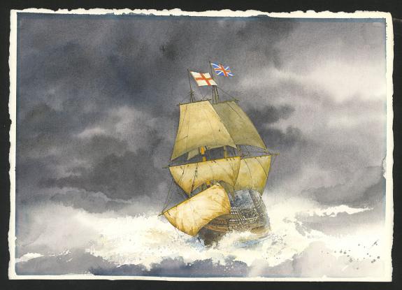 William Vance - XIII, Le Jour du Mayflower, Illustration ori