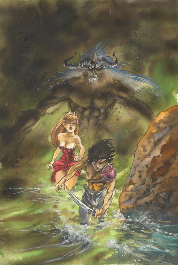 Jo&euml;l Mouclier - Semio, Illustration pour un ex-libris aux &eacute;d