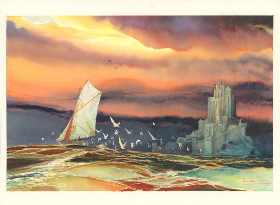 Emmanuel Lepage - Illustration originale r&eacute;alis&eacute;e pour un pr