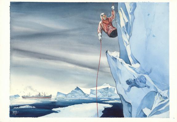 Emmanuel Lepage - Couverture originale du livre L'Enfant des