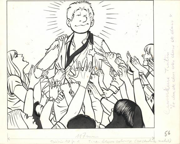 Tibet - Chick Bill, Couverture originale du journal Tintin, 