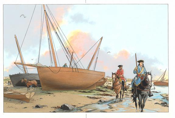 Patrice Pellerin - L'&Eacute;pervier, Illustration originale r&eacute;alis