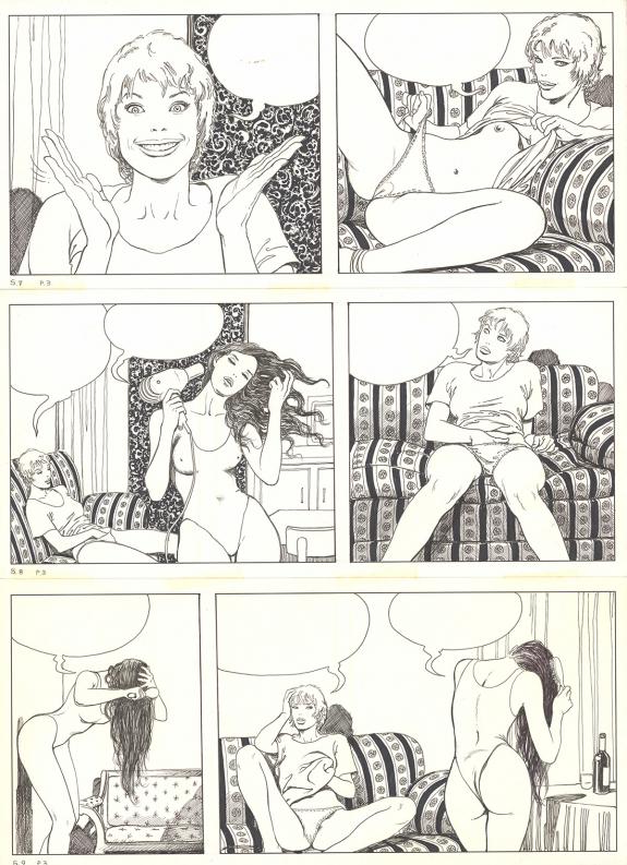 Milo Manara - Le Pi&egrave;ge  - Version italienne, Planche origina