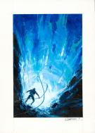 Manchu - Pochade d'une couverture originale " La maison des 