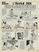 Marcel Gotlib - Double planche originale : L'&Eacute;cole des explo