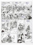 Ersel - Claymore, Planche originale n&deg;33, textes coll&eacute;s. Pr&eacute;