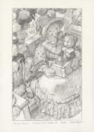 Scott Gustafson - Crayonn&eacute; original " Bon  Marche Mother's D