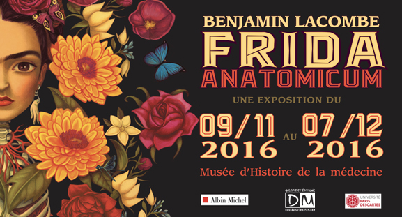 Exposition Benjamin Lacombe - Frida Anatomicum - du 9 novembre au 7 d�cembre 2016 au Mus�e d'Histoire de la m�decine